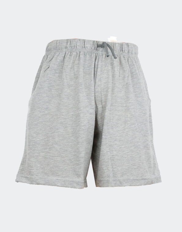 Pantalón corto pijama punto fino ‘unisex’ gris claro