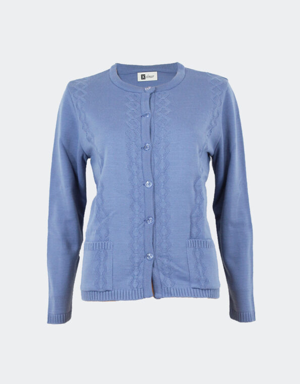 chaqueta-mujer-COLMAR-cuello-redondo-bolsillos-azul