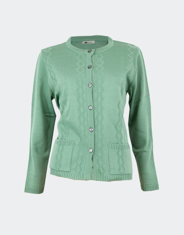 chaqueta-mujer-COLMAR-cuello-redondo-bolsillos-verde-claro